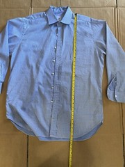 Robert Tallbott ESTATE BESPOKE Button Down Striped Oxford Dress Shirt Sz XL 17.5