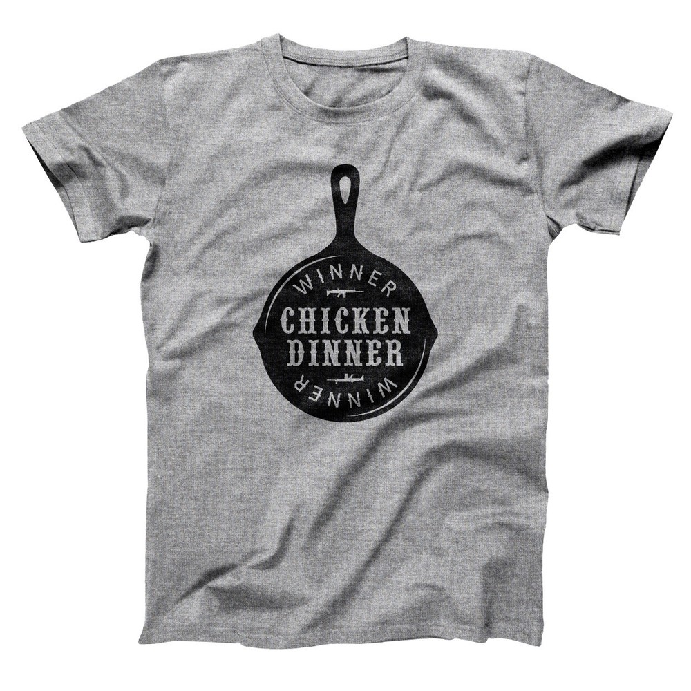 Battleground Chicken Dinner Player Gaming Unknown Gray Basic Men’s T-Shirt
