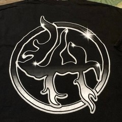 Lost Hills black boxy fit script tee cotton made in USA streetwear 2X/27