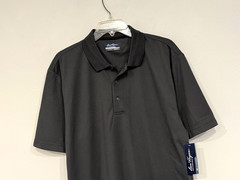 NEW Ben Hogan Men’s Performance Polo Size Large Gray Ribbed Jersey Shirt