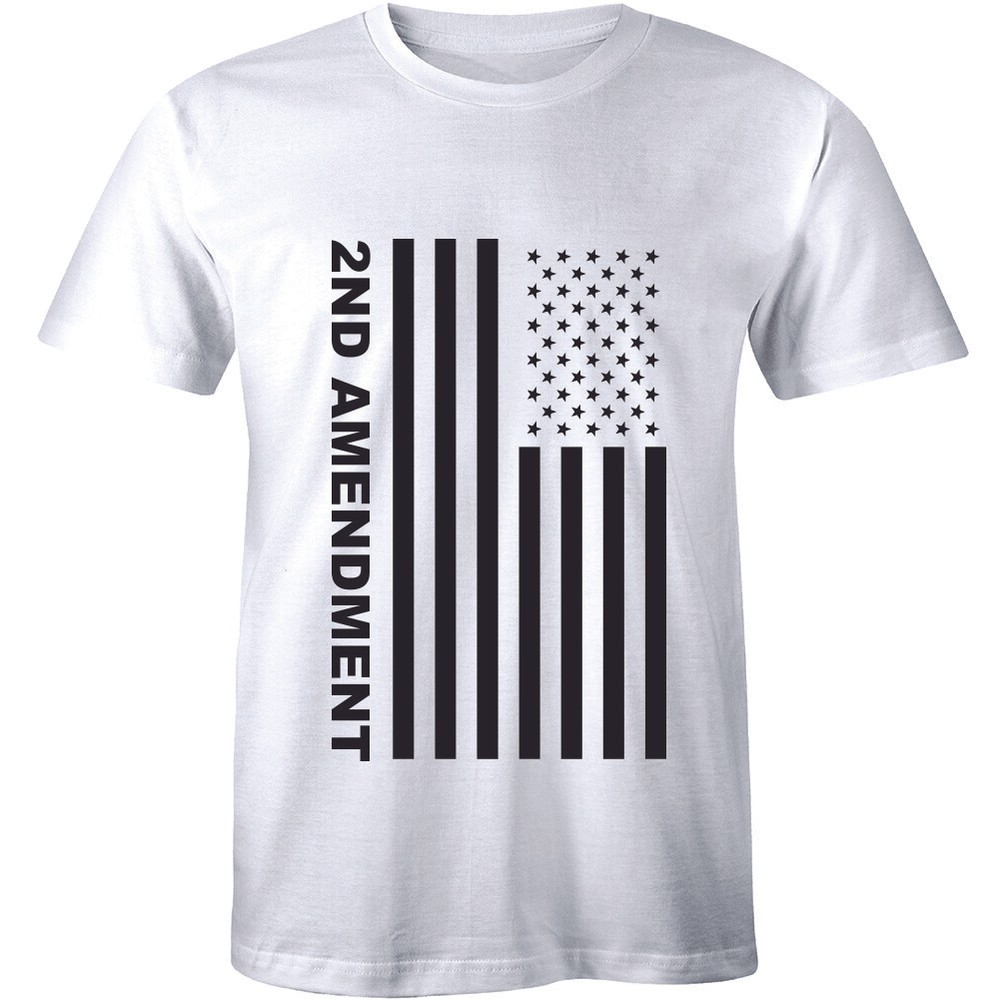 Second 2nd Amendment U.s American Flag Shirt Patriotic Gun Rights Tee Men Tshirt