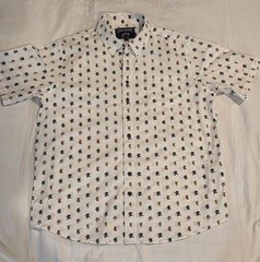 Grateful Dead x Section 119 Mens XXL Regular White Bears Print SS Button-Up