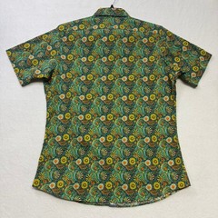 Cremieux Premium Denim Mens Green Floral Stretch Button Down Shirt NWT M NWT New