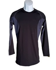 TESLA Long Sleeve Stretch Mesh Training Shirt Black Large SEE MEASUREMENTS BELOW