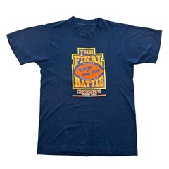 Vintage 1987 Super Bowl Graphic Shirt Denver vs New York Size Medium Las Vegas