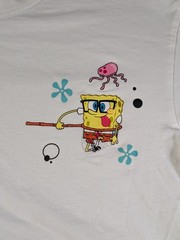 Puma x SpongeBob SquarePants Collab White Graphic T-Shirt Men’s Size Small