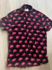 Topman Lips Patterned Button Down Shirt Medium