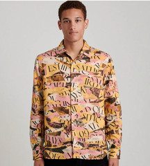 BNWT Saturdays NYC Mickey Decade Print Shirt Mens Size Medium _ needs repair
