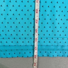 Peter Millar Men Shirt Large Blue Summer Comfort Golf Polo Shark Fin Fly Fishing