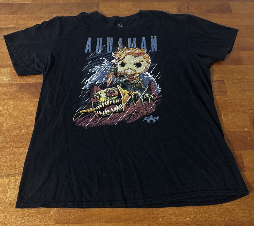 Aquaman Funko Pop T-Shirt Adult Size XL Black
