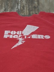 New Foo Fighters Lightning Bolt Logo Mens M/L Grunge Rock Red Cotton T-shirt