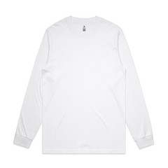 Dark Grey or White Plain Long Sleeve Shirt, High Quality ASColour, Various Sizes