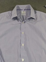 Richard James Shirt Mens 17 Inch Collar Lilac Striped Mayfair Poplin 100% Cotton