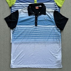 Lot of 3 – Puma Golf Men’s Size 2XL Polo Shirts Blue Volt Green Cobra Cell
