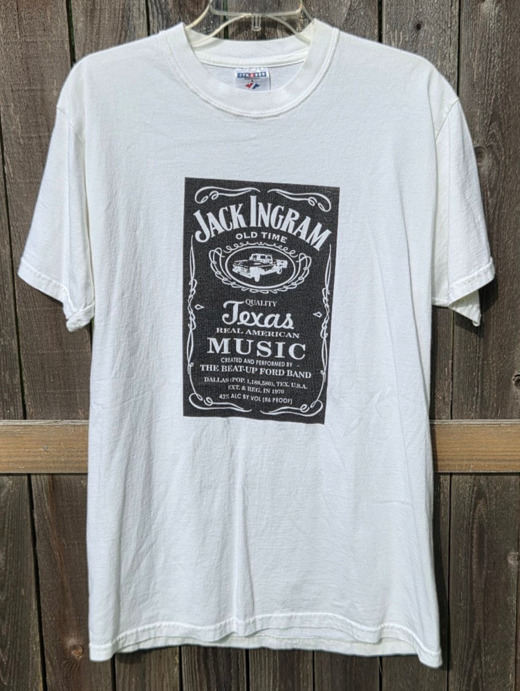Jack Ingram Signed T-Shirt Texas Music Adult L White Shirt Autographed Daniels