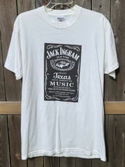 Jack Ingram Signed T-Shirt Texas Music Adult L White Shirt Autographed Daniels