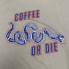 Black Rifle Coffee Company Shirt Mens XL “Coffee or Die” Snake Ivory S/S