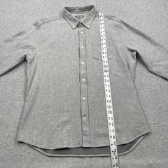 Ash & Erie Shirt Mens Large Gray Slim Fit Long Sleeve Double Faced Button Up