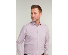 DOUBLE TWO MAUVE GINGHAM MINI CHECK FORMAL SHIRT IN COLLAR SIZE 19 TO 23 INCHES