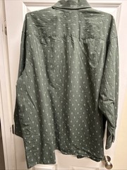 Cutter & Buck Men’s Blue Solid Button-Down Shirt Woven Logo Pocket XXXL B&T