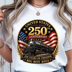 America 250 Big Boy 4014 Railroad Fan T-Shirt