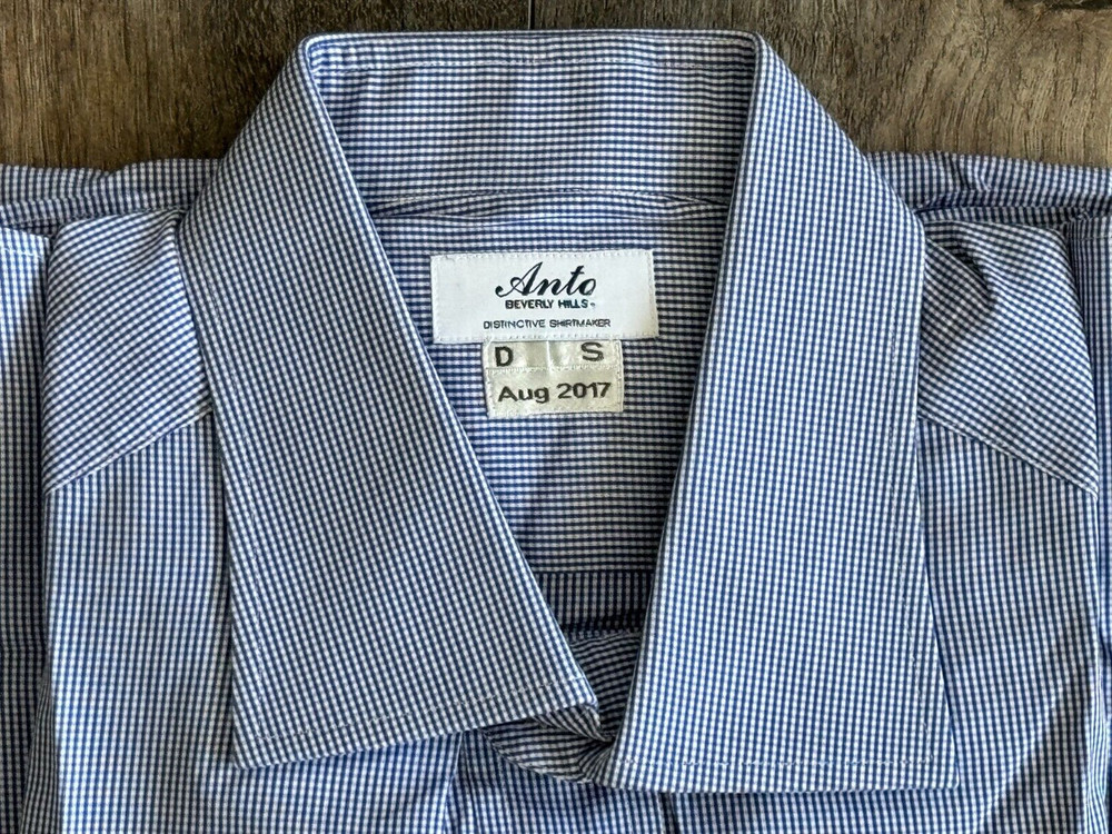 ANTO BEVERLY HILLS – UPSCALE LUXURY ELITE 100% EGYPTIAN COTTON SHIRT MADE IN USA