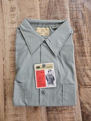 Sears Perma-Prest Vintage Work Shirt Green NWT Men’s Size XL