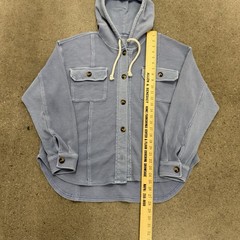 AMERICAN EAGLE Pullover Drawstring Waffle Hoodie Size Large