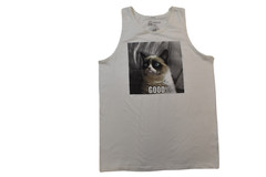 Grumpy Cat Mens Grumpy Cat Good Funny White Tank Top Shirt NWT 2XL