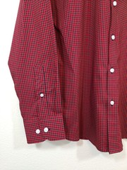 Old Navy Red Black Gingham Plaid Button-Up LS Shirt – Men’s L Slim-Fit (NWT)