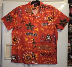 Netflix Stranger Things Men’s HELLFIRE CLUB Button Print Button-Up 2Xl Shirt NWT