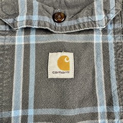 Carhartt Shirt Mens XL Loose Fit Midweight Plaid Casual Workwear Outdoor Blue