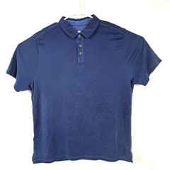 Tommy Bahama Polo Shirt Tencel Polyester Short Sleeve Blue Men’s Size L Comfort