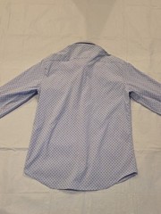 7 Diamonds Lavender Stretch Button-Down with Wine Contrasting Trim Flip Cuffs M