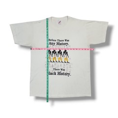 Vintage Black History “Before There Was Any History” T-Shirt Size L USA 90’s
