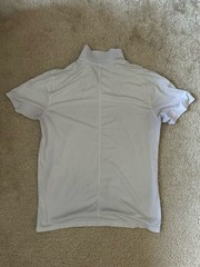 Nike Dri-FIT Men’s Polo Shirt M White Gray Black Colorblock Short Sleeve Logo